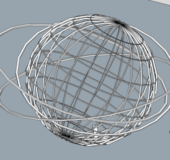 现代球形景观小品su模型下载、球形景观小品草图大师模型下载