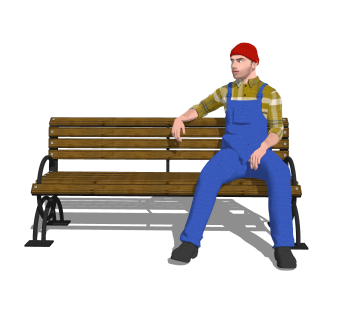 3D人物男人su模型，人物草图大师模型下载