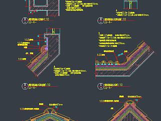 屋顶CAD施工图，屋顶CAD建筑图纸下载