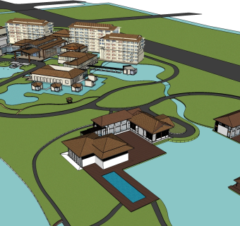 酒店草图大师模型下载、酒店su模型下载