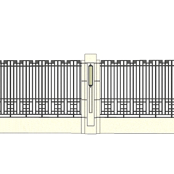 新中式围墙sketchup模型下载，围墙skb模型分享
