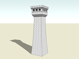 现代景观塔草图大师模型，景观塔sketchup模型skp文件分享