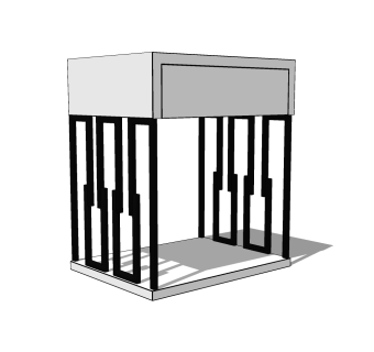 现代床头柜草图大师模型，sketchup模型下载