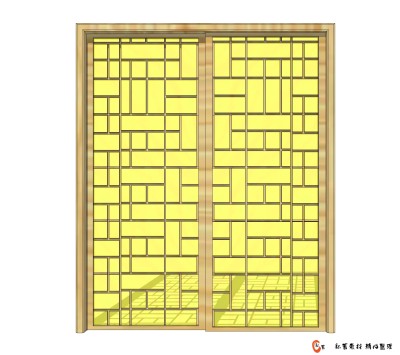 入户门草图大师模型，室内门SU模型下载