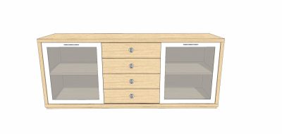 极简储物柜草图模型，储物柜草图模型sketchup下载