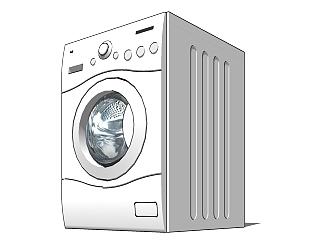 现代洗衣模型，洗衣机 sketchup模型下载