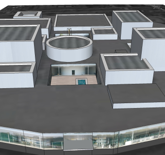 西泽立卫设计金泽21世纪美术馆草图大师模型下载