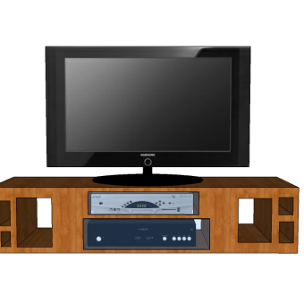 电视柜sketchup模型，电视柜草图大师模型下载