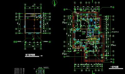 独栋3层别墅建筑结构全套施工图，别墅CAD图纸下载