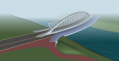 现代桥梁草图大师模型，桥梁SU模型下载