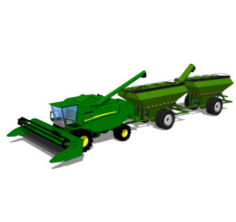 现代农业机械设备sketchup模型，农用机械su模型下载