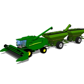 现代农业机械设备sketchup模型，农用机械su模型下载
