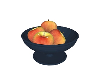 现代苹果水果sketchup模型，食品草图大师模型下载