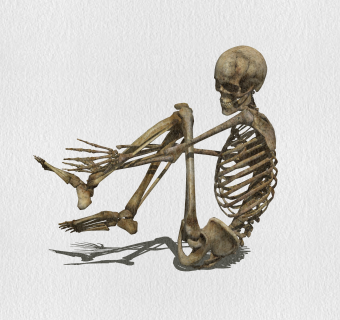 人体骷髅造型草图大师模型，游戏角色su模型下载