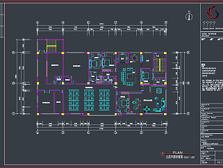 某某的办公楼CAD施工图，办公空间CAD施工图纸下载