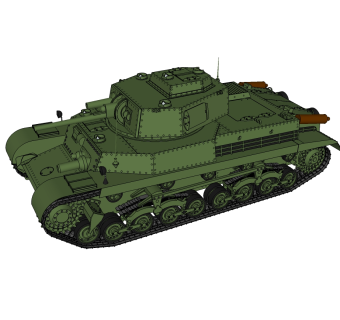 匈牙利Turan突朗中型坦克草图大师模型，坦克SU模型下载
