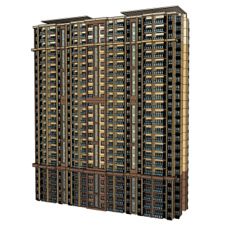 欧式住宅楼su模型下载，住宅楼草图大师模型