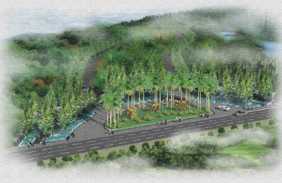 主入口鸟瞰效果图