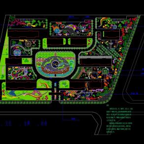 中心广场景观设计图，广场景观cad设计图纸下载