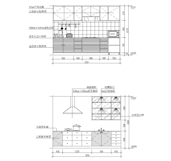 家庭厨房CAD图纸图块图库设计dwg文件下载