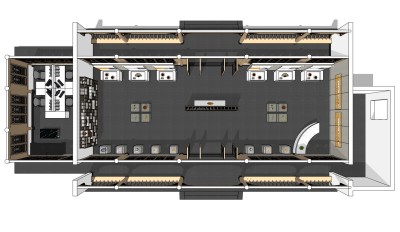 展厅草图大师模型下载、展厅su模型下载