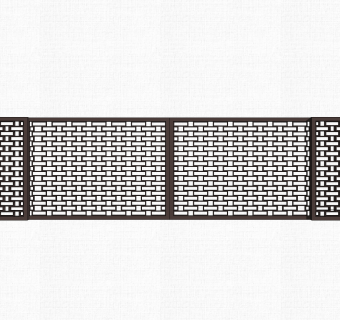 新中式围墙栏杆草图大师模型，造型栏杆sketchup模型免费下载