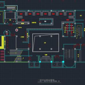 休闲洗浴中心吊顶工程施工图，洗浴中心CAD图纸下载