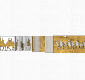 现代造型景墙草图大师模型，景墙sketchup模型免费下载