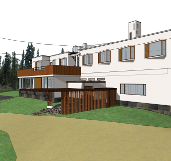 现代独栋别墅su模型下载，别墅草图大师模型分享