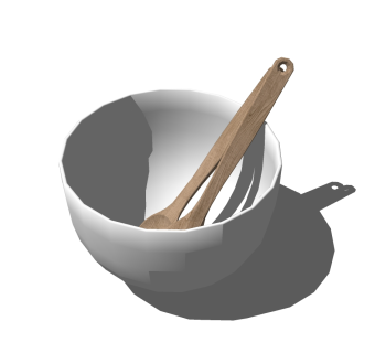 现代陶瓷碗草图大师模型 ，餐具sketchup模型下载