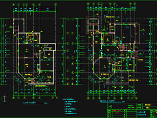 香格里拉千万级别墅建筑工程图，别墅建筑CAD图纸下载