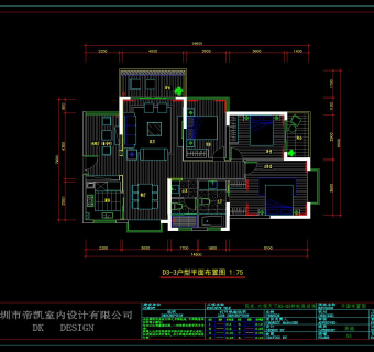 现代简约家装cad施工图，CAD建筑图纸免费下载