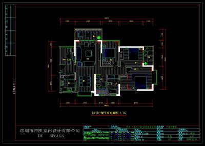 现代简约家装cad施工图，CAD建筑图纸免费下载