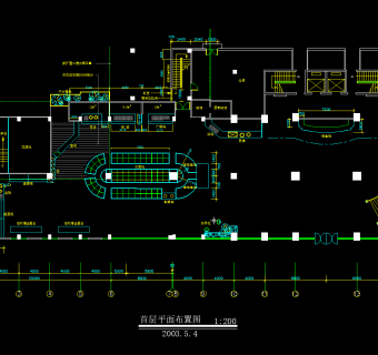 东海龙湾大酒店装修施工图，大酒店CAD平立面图下载