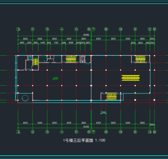 某综合楼方案图CAD施工图纸，办公空间CDA施工图纸下载