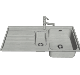 洗菜盆草图大师模型，洗菜盆SU模型下载