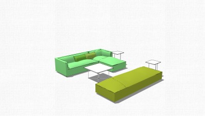 现代办公沙发草图大师模型，办公沙发sketchup模型下载