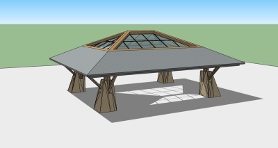 中式亭子草图大师模型，亭子sketchup模型免费下载
