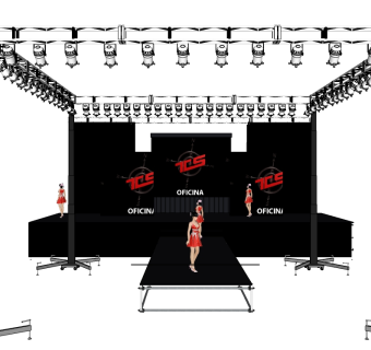 现代舞台草图大师模型，舞台SU模型下载