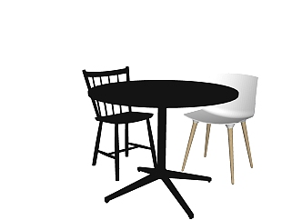 <em>北欧休闲桌椅</em>免费su模型，休闲桌椅sketchup模型下载