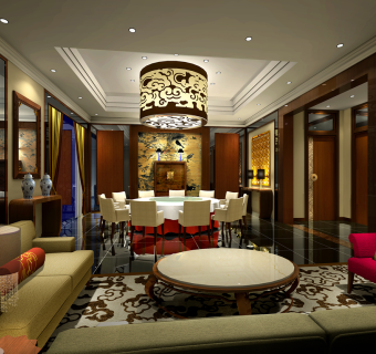 温州五星豪华酒店中餐厅施工图，酒店中餐厅CAD图纸下载