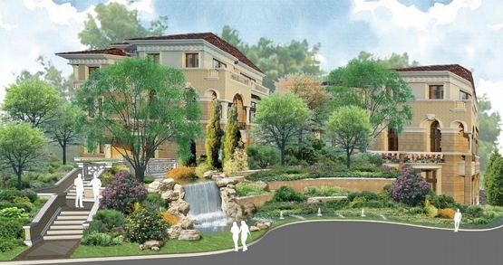 意大利宫廷式别墅庭院景观规划设计方案