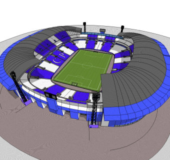 体育馆草图大师模型，体育馆SU模型下载