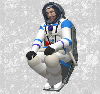 现代宇航员su模型，人物草图大师模型下载