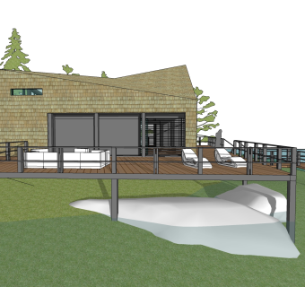 现代别墅草图大师模型下载，别墅SKP模型下载