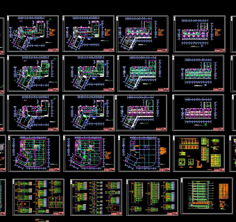 综合写字楼办公楼商厦电气施工图CAD图纸