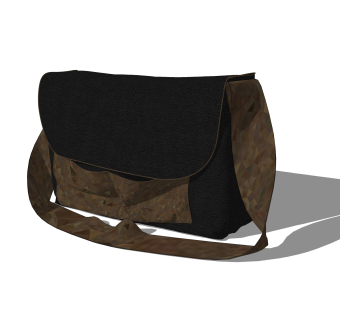 现代休闲单肩包草图大师模型,服装店衣架su模型下载