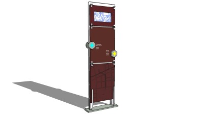 现代标识牌su模型下载、标识牌草图大师模型下载