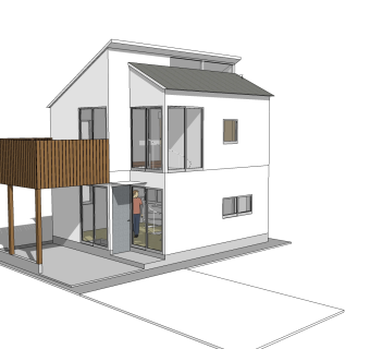 现代别墅外观草图大师模型，别墅外观sketchup模型免费下载