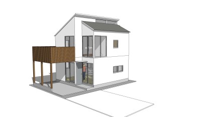 现代别墅外观草图大师模型，别墅外观sketchup模型免费下载